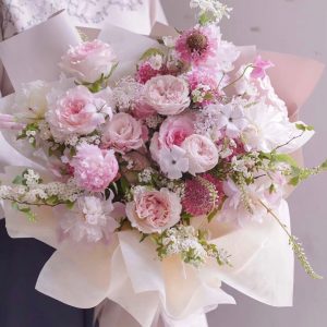 MB52 粉色庭園玫瑰+配花